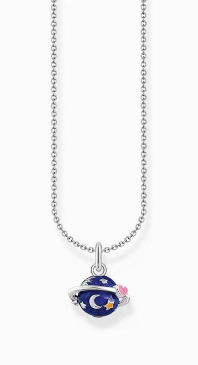 Actual product image Thomas Sabo Necklace with colourful silver Saturn pendant (925 silver, Enamel, 38 - 45 cm)