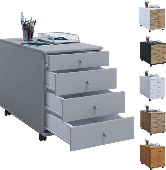 Produktbild VCM Holz Büroschrank Rollcontainer Lona mit Schublade (42 x 80 cm)