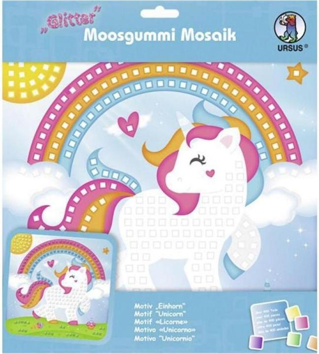 Actual product image Ursus Foam rubber set glitter unicorn