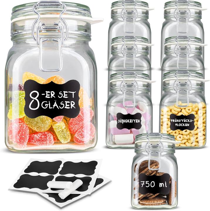 Produktbild Creative Home Bügelgläser mit Deckel (8 Stk., 0.75 l)