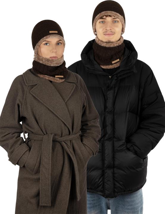 Produktbild Normani Kebili Winterset mit Fell Braun/Braun (One Size)