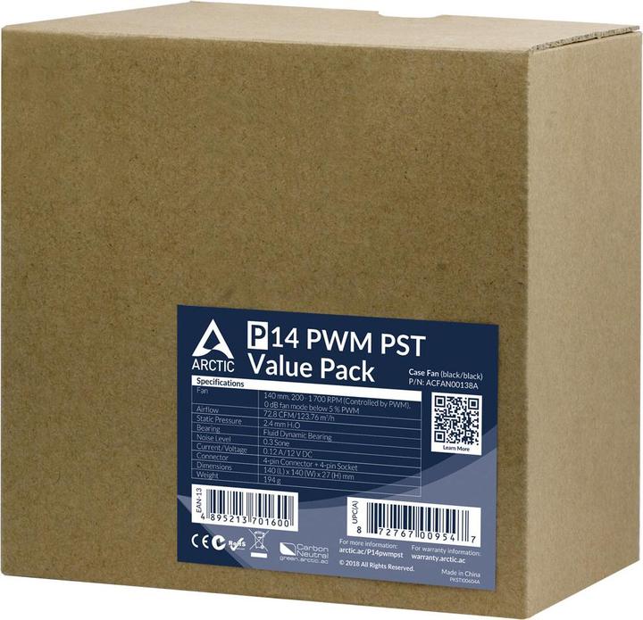 Produktbild Arctic P14 PWM PST (140 mm, 5 x)