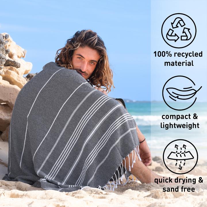 Image du produit Fit-Flip Hamamtuch Baumwolle Recycelt 100x200cm (100 x 200 cm)