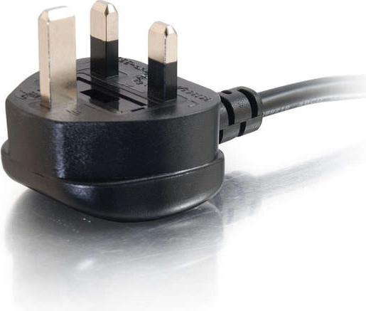 Produktbild C2G 18 AWG UK 90° Netzkabel (IEC320C13R auf BS 1363) (1 m)