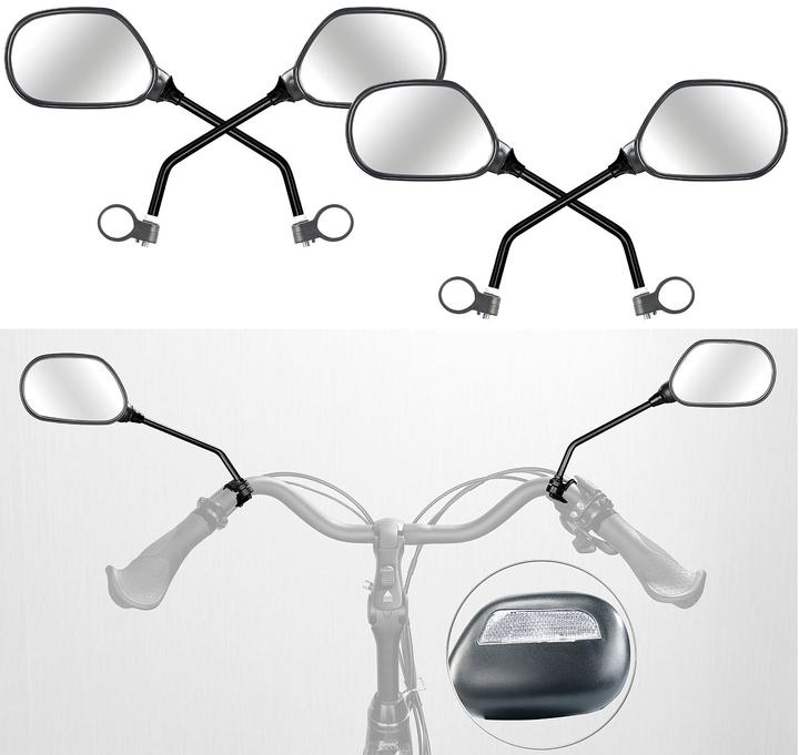 Pearl 4er-Set Fahrrad-Rückspiegel mit Lenkerhalterung, für rechts und links