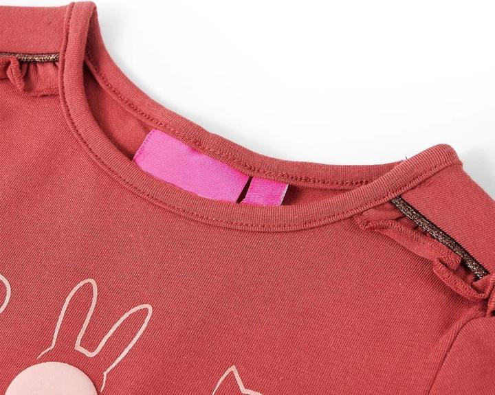 Produktbild VidaXL Kinder-Langarmshirt Dunkelrosa 104,Material: 95 % Baumwolle (104)