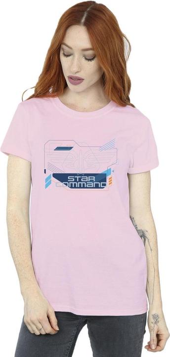 Actual product image Disney Womens/Ladies Lightyear Star Command Icons Cotton Boyfriend T-Shirt (L)