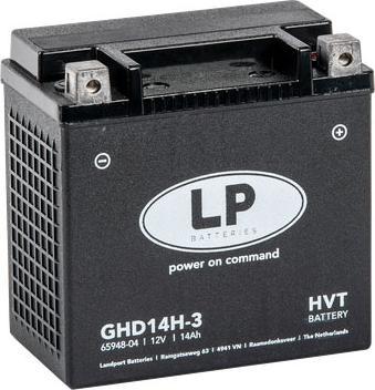 Produktbild Landport Motorradbatterie Gel GHD14H-3 12V 14Ah (12 V, 14 Ah)