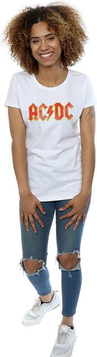 Immagine prodotto AC/DC Maglietta da donna/ragazzo in cotone con logo invecchiato (XL)