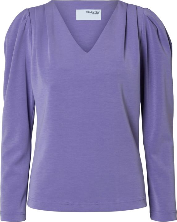 Selected Femme Drapiertes Top mit V-Ausschnitt