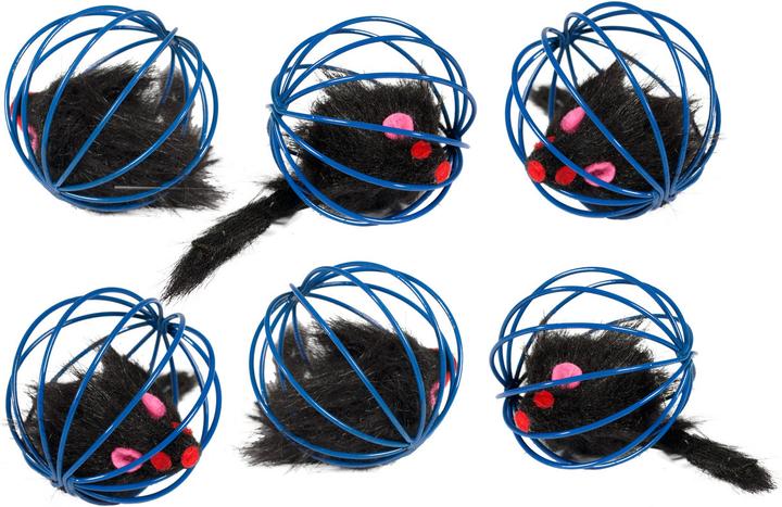 Produktbild Karlie Gitterball mit Plüschmaus (Ballspielzeug Katze)