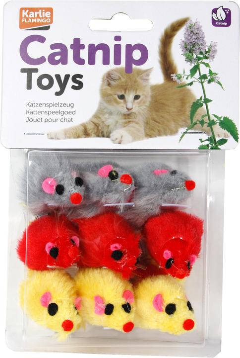 Actual product image Karlie Mice in fur look (Plush toy cat)