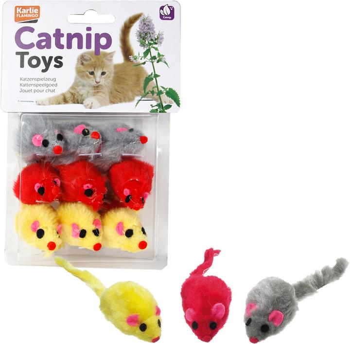 Actual product image Karlie Mice in fur look (Plush toy cat)