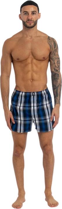 Actual product image Kandor Mens Hexster Checked Woven Boxer Shorts (Pack of 6) (XL)