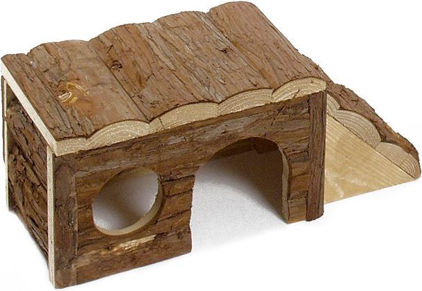 Actual product image Karlie Wonderland natural wood house with ladder