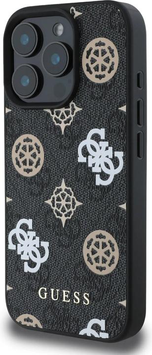 Actual product image Guess PU 4G Design Hard Case With Peony (Apple iPhone 16 Pro Max)