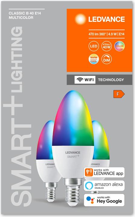 Image du produit Ledvance Bougie intelligente (E14, 4.90 W, 470 lm, 3 x, F)