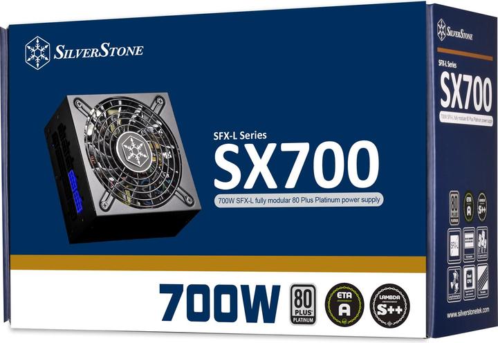 Image du produit Silverstone SST-SX700-LPT v1.1 SFX-L Alimentation électrique 80 PLUS Platine, modulaire - 700 Watt (700 W)