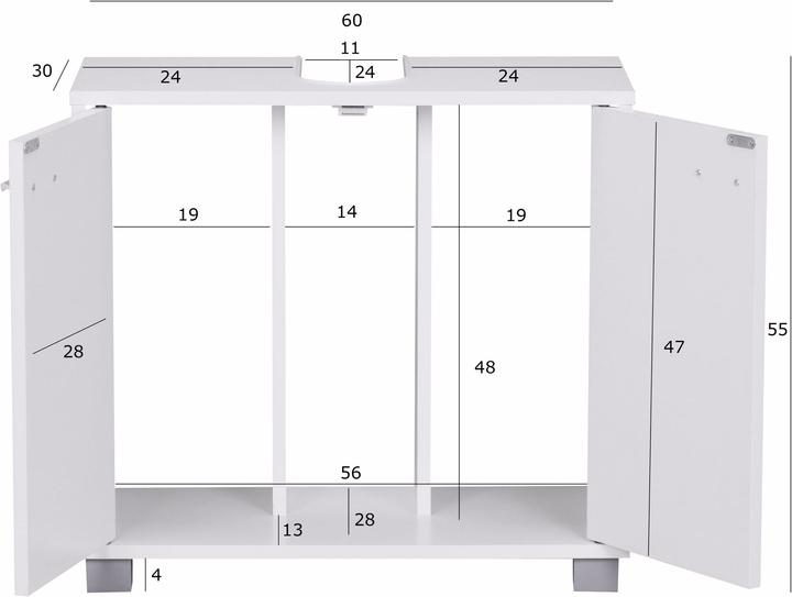 Actual product image Wohnling Base cabinet (60 x 30 x 55 cm)