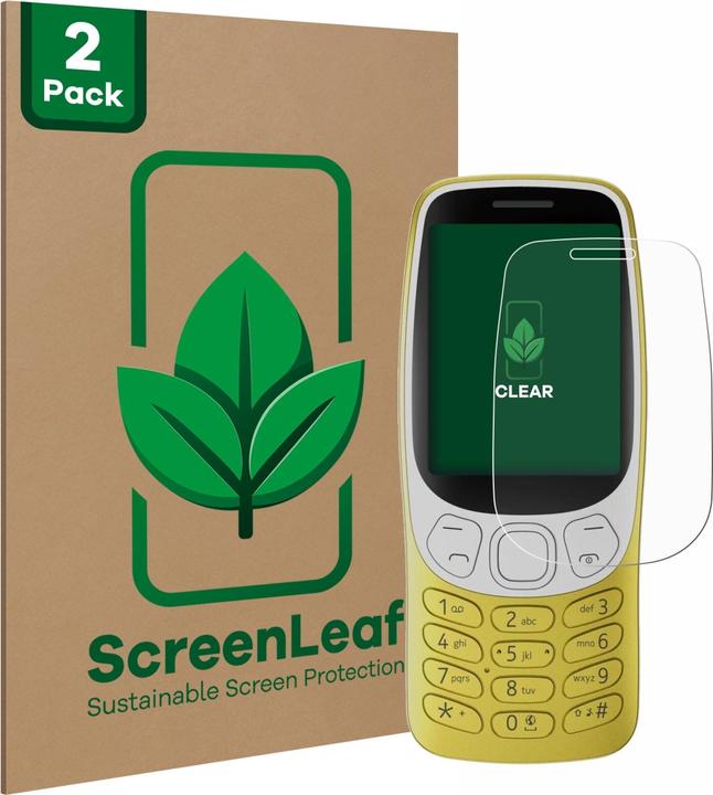 Actual product image ScreenLeaf Protective film sustainable screen protector screen protector film clear transparent (2 Piece, Nokia 3210)