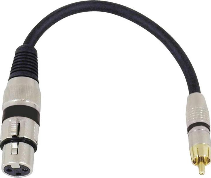 Actual product image Omnitronic Adapter cable XLR(F)/Cinch(M) 0.2m bw (0.15 m, XLR, Cinch)