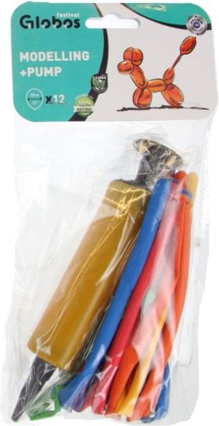 Actual product image Globos 12 modelling balloons - incl. pump - 1 set