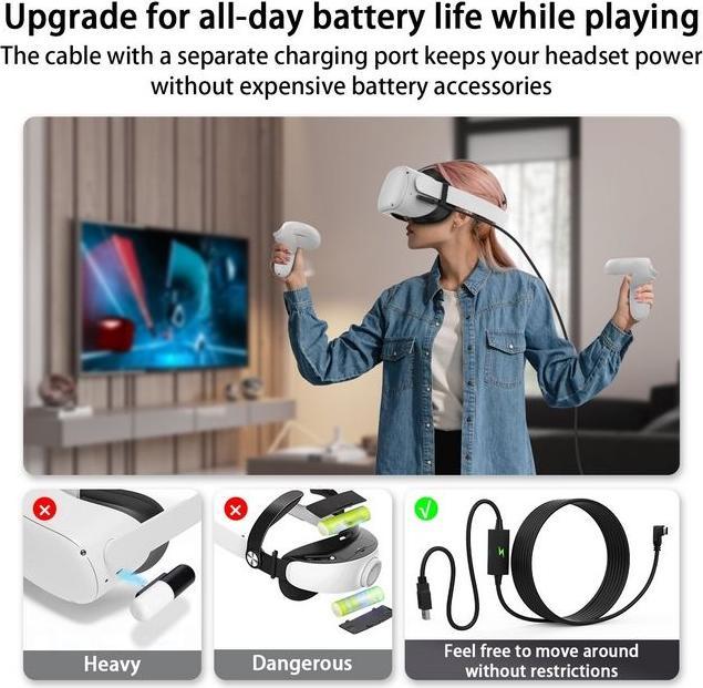 Image du produit MU Classic VR Link Kabel mit USB Typ-C Ladeanschluss Meta Quest 3/3S Series