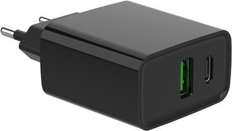 Produktbild Gembird Power Delivery Charger USB-A USB-C Black (20 W)