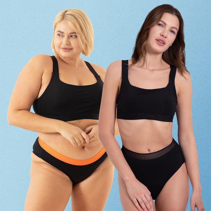 Produktbild Weekiss Leichte Periode Set - Periodenunterwäsche, Menstruationsunterwäsche, Periodenslip (XXL)