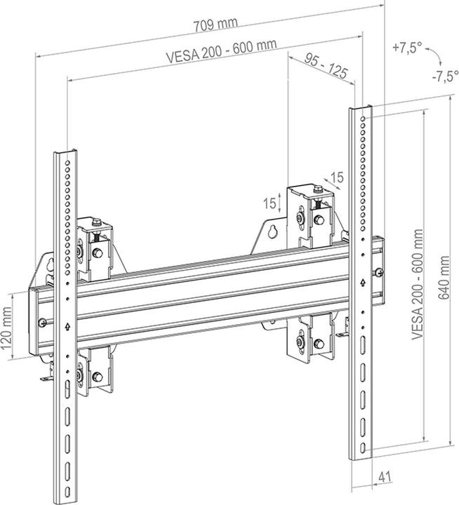 Image du produit Hagor WH SYNCHRON HD 55-75 (Mur, 55", 150 kg)