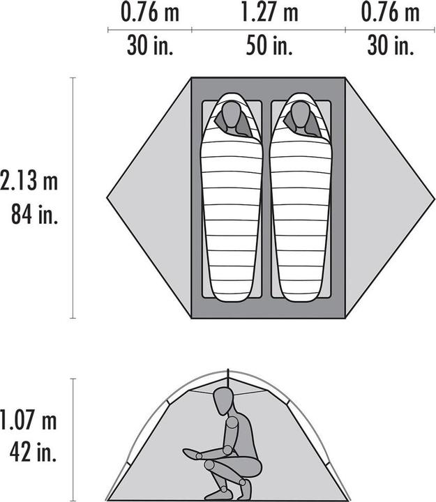Immagine prodotto Msr Accesso 2 Arancione (Tenda a cupola, 1.65 kg, 2 persone)