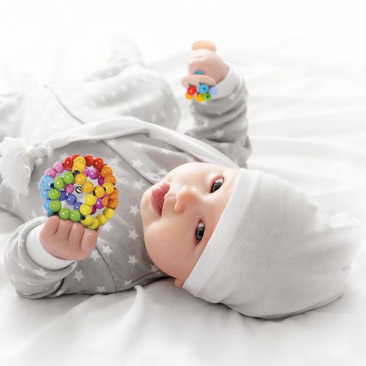 Produktbild Goki Greifling Elastik Stielrassel Regenbogen