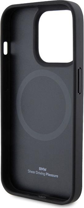 Image du produit BMW BMHMP15LSLLBK iPhone 15 Pro 6.1" czarny/black MagSafe Leather Hot Stamp (Apple iPhone 15 Pro)