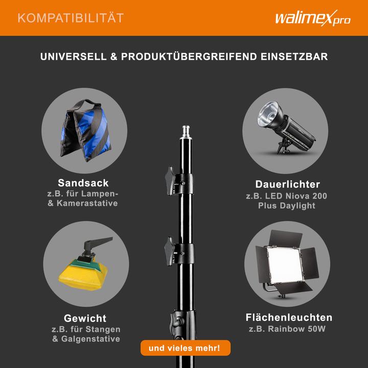 Immagine prodotto Walimex Treppiede per lampada WT-420, 420cm (420 cm, 7.50 kg)