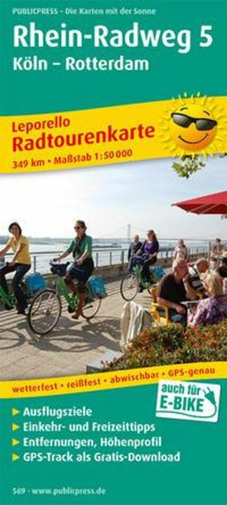 Actual product image Rhine Cycle Route 5 Cologne - Rotterdam Cycling Map 1 : 50 000