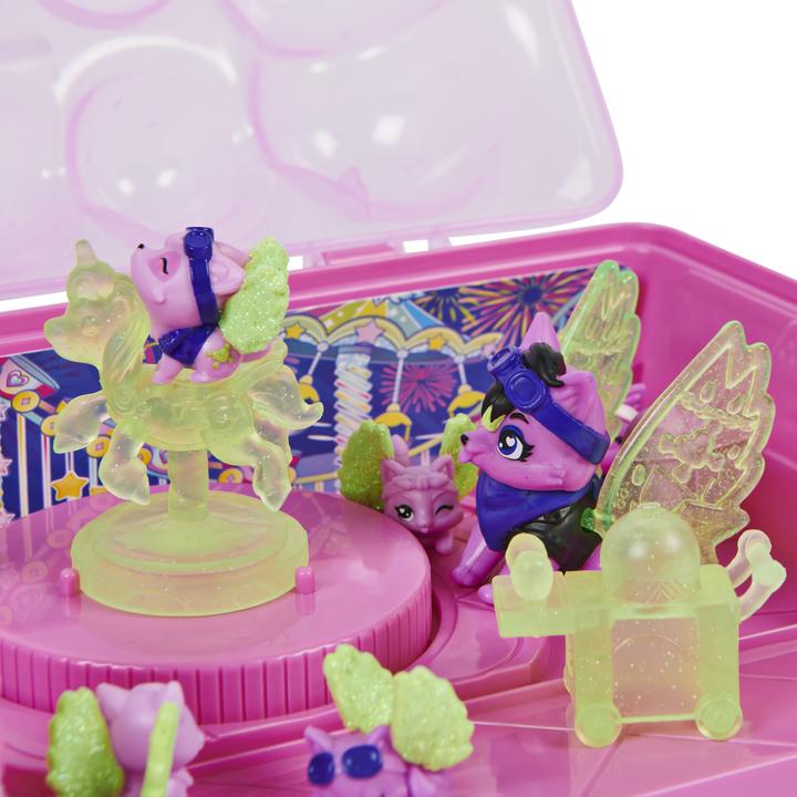 Immagine prodotto Hatchimals Cartone per uova Rainbowcation con famiglia di lupi, playset con 10 figure CollEGGtibles e 2 Zu