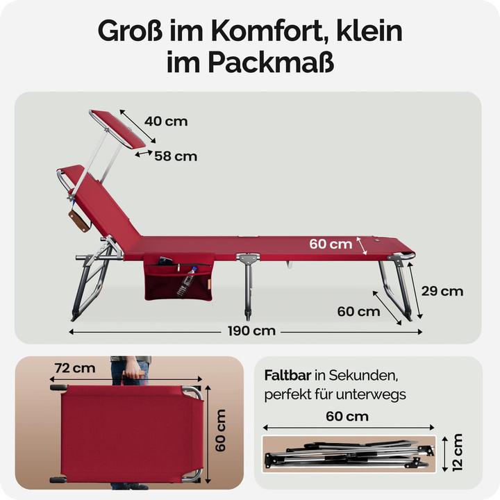 Image du produit Casaria Sonnenliege (190 cm)