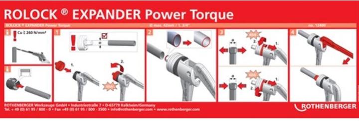 Image du produit Rothenberger Expander ROLOCK® Expander Power Torque Têtes d'expander jusqu'à 42 mm (1 3/4″) 1,0 kg