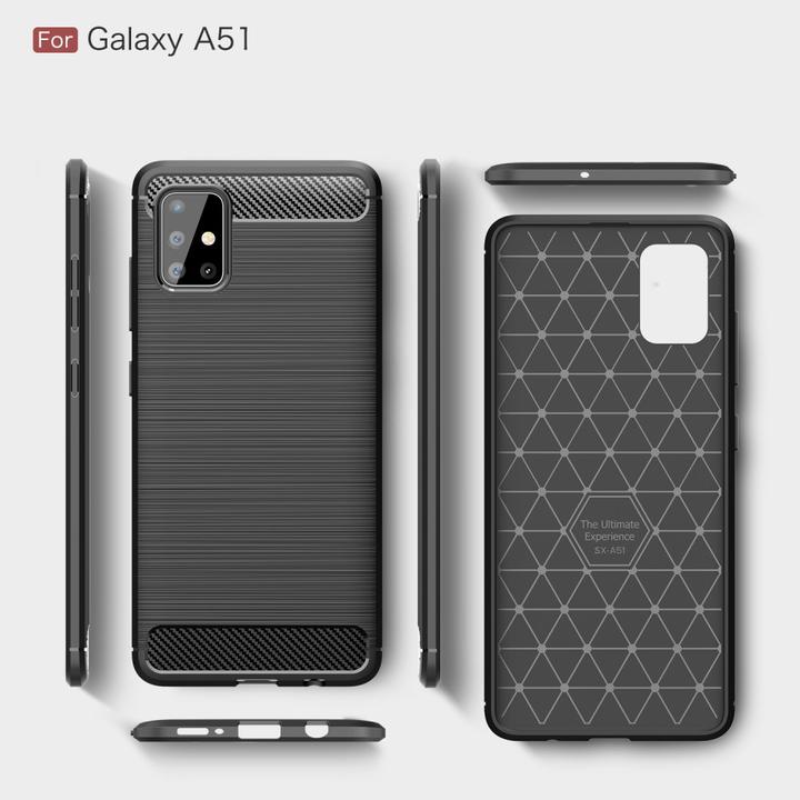 Actual product image Cover-Discount Silicone Rubber Case Metal Carbon Look