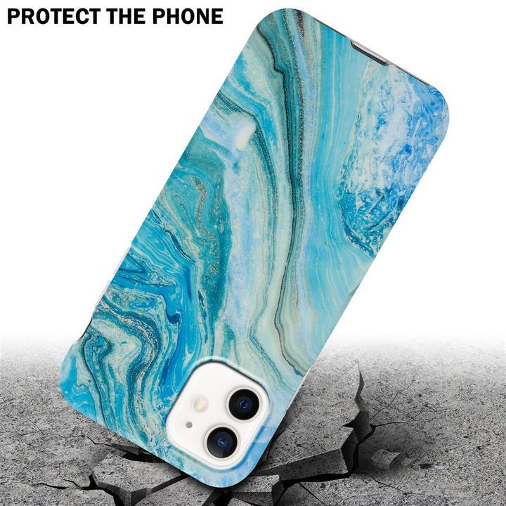 Actual product image Cadorabo IMD TPU Colorful Marble Cover (Realme 12 Pro+, Apple iPhone 12)