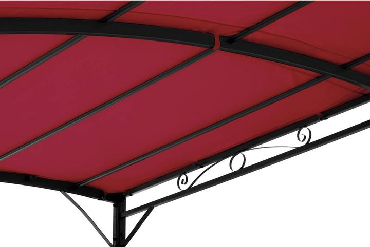 Produktbild Uniprodo UNI GAZEBO 3X2.5R Anbaupavillon freistehend weinrot 2,6 x 3 m (260 cm, 300 cm)