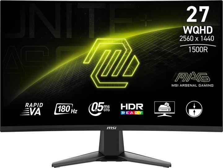 Actual product image ACADIA MSI MAG 27CQ6F écran plat de PC 68,6 cm (27") 2560 x 1440 pixels Quad HD LCD Noir (2560 x 1440 pixels, 27")