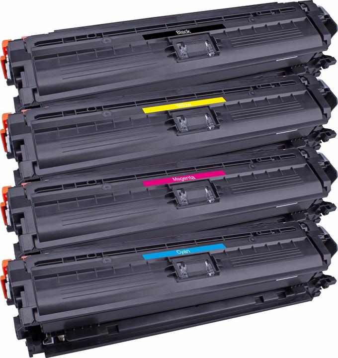 Produktbild Plutoos HP CE340A, CE341A, CE342A, CE343A 651A Toner XXL kompatibel, 4er Farbset (CMYK)