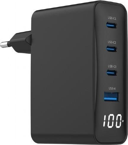 Immagine prodotto Gembird CHARGER USB 100W 4PORT GAN/TA-UC-PDQC100LCD-01-BK (100 W)