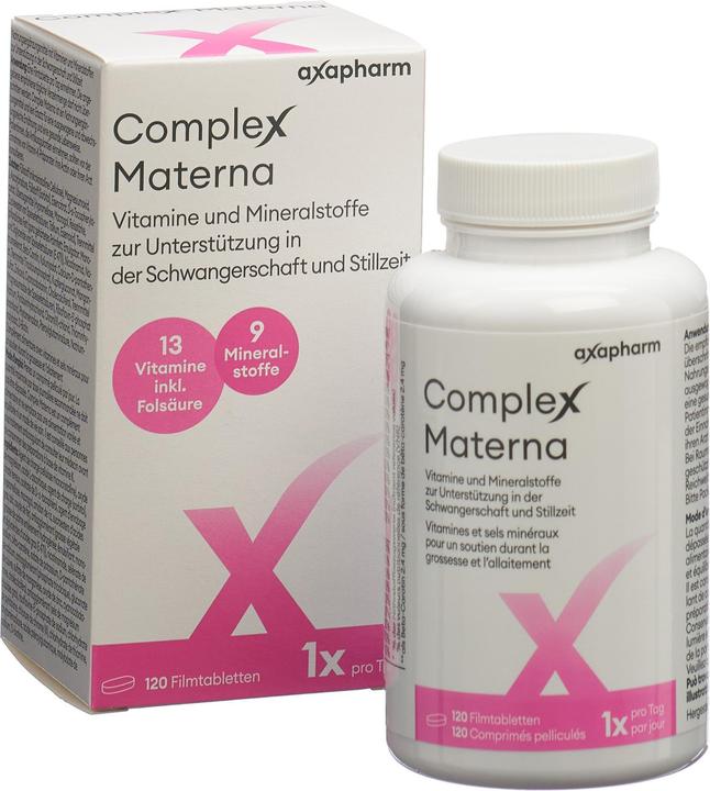 Image du produit Complex Comprimés pelliculés Materna (120 pièce(s), Cachets, 216 g)