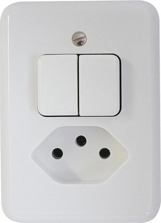 Image du produit Mica Combi 1xT13-S1, montage en surface, blanc