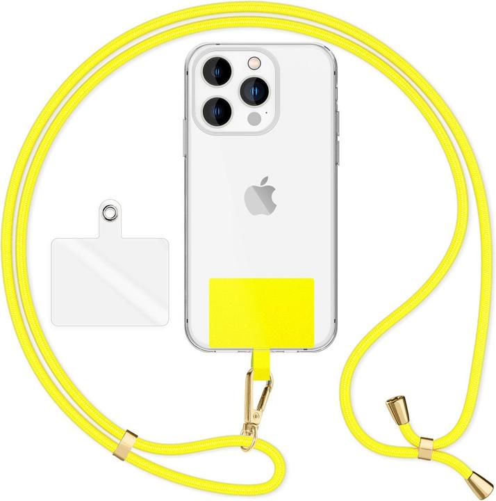 Immagine prodotto Nalia Handyband + Pad für Hülle zum Umhängen, Karabinerhaken Anhänger aus Metall (gold)
