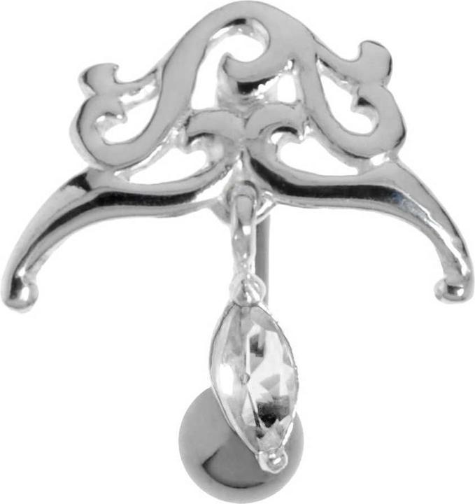 Bijouteria Bauchpiercing (Silber 925, Zirkonia, Chirurgenstahl 316L)