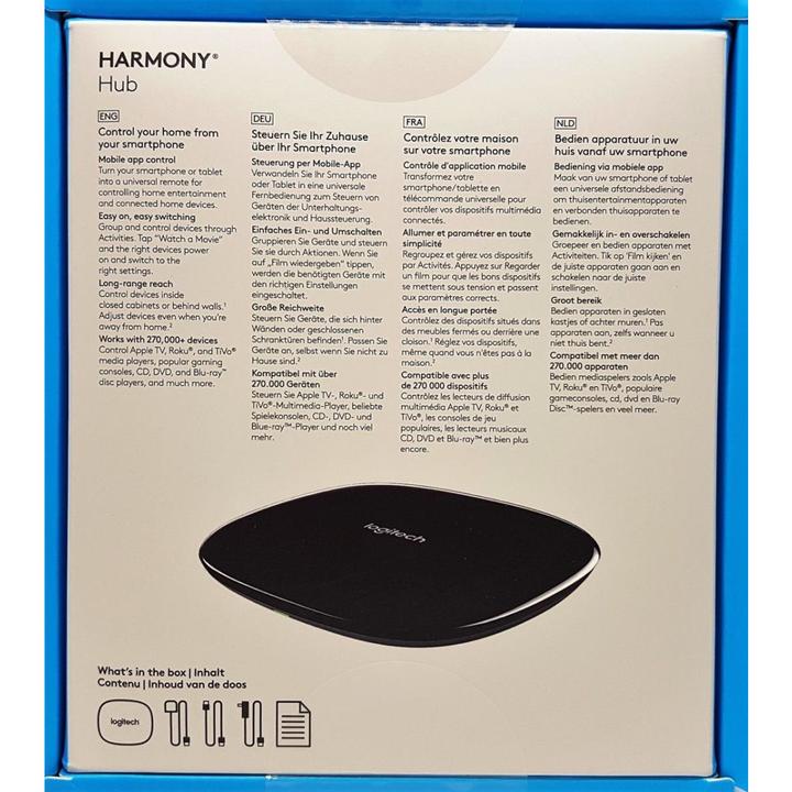 Produktbild Logitech Harmony Hub (Universal Fernbedienung, Infrarot, Bluetooth)