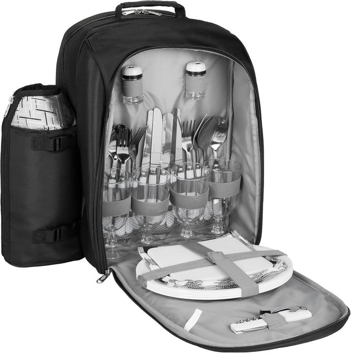 Actual product image Brubaker Picknickrucksack für 4 Personen inkl. Kühlfach + Iso-Flaschenhalter